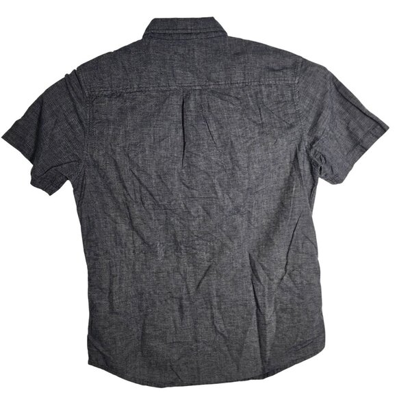 Prana Mens Slim‎ Fit Short Sleeve Button-Up Shirt LRG Organic Cotton Gray - Picture 3 of 6
